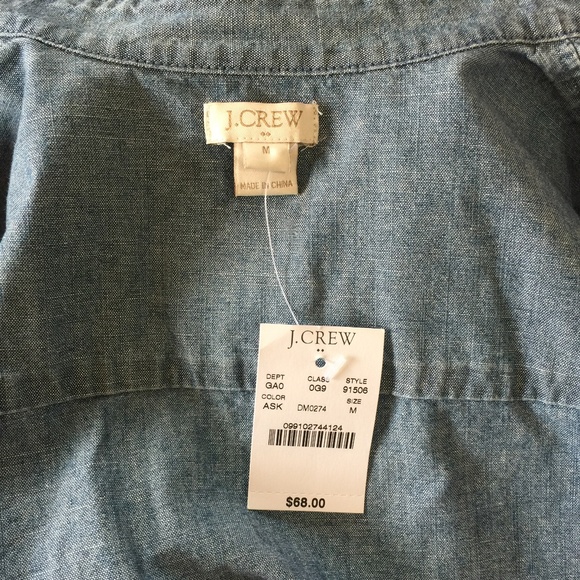 J Crew Denim Style Button Up Shirt NWT - Picture 6 of 7